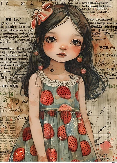 Papier ryżowy do decoupage A5 Mała dziewczynka 10879