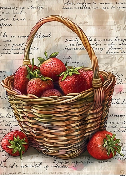 Papier ryżowy do decoupage A5 Truskawki 10873