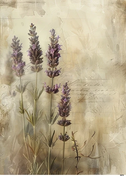 Papier ryżowy do decoupage A5 Lawenda 8470