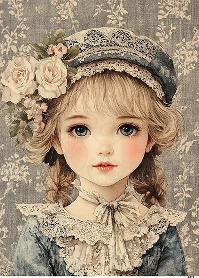 Papier ryżowy do decoupage A5 Mała dziewczynka 8071
