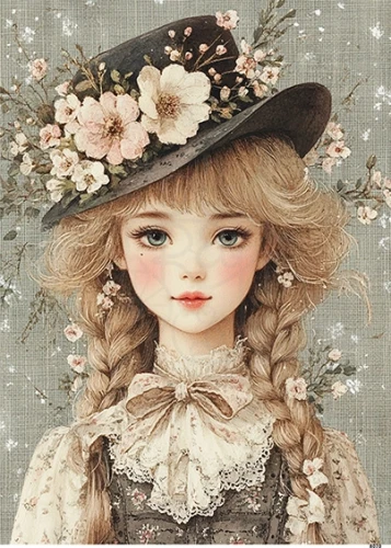 Papier ryżowy do decoupage A5 Mała dziewczynka 8070