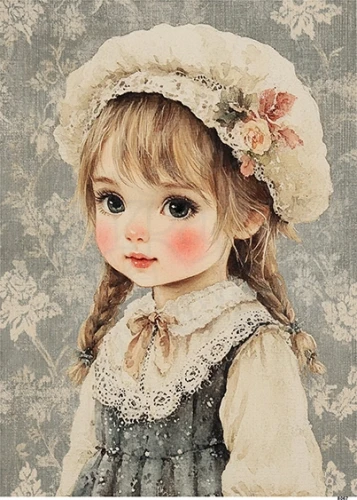 Papier ryżowy do decoupage A5 Mała dziewczynka 8067