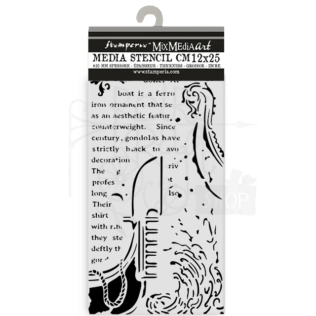Szablon maska 12x25cm Venice City of Art - Gondola KSTDL120 Stamperia