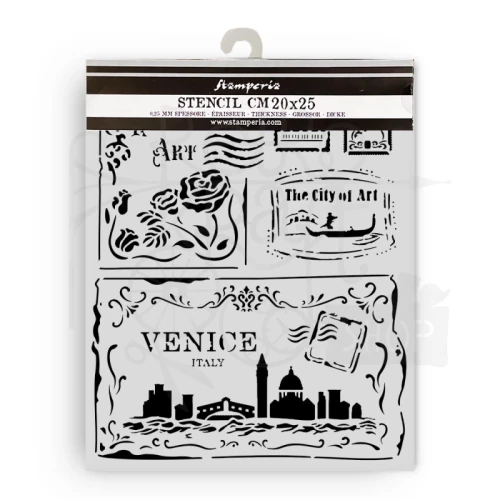 Szablon maska 20x25cm Venice City of Art - Pocztówki KSTD183 Stamperia