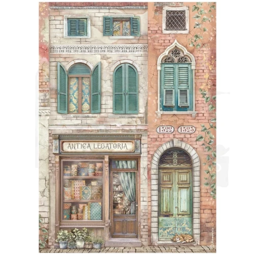Papier ryżowy do decoupage A4 Venice City of Art - Antica legatoria DFSA41041 Stamperia