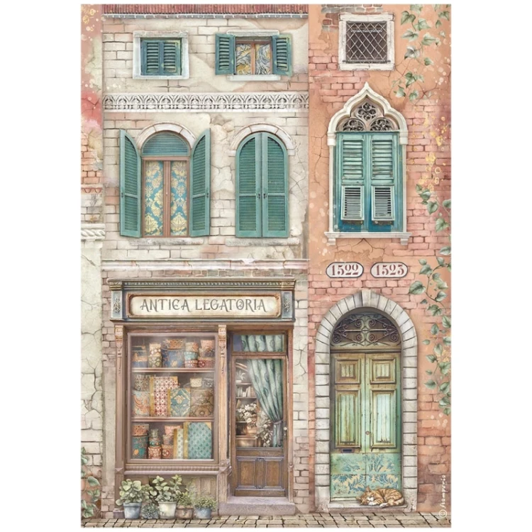 Papier ryżowy do decoupage A4 Venice City of Art - Antica legatoria DFSA41041 Stamperia