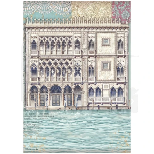 Papier ryżowy do decoupage A4 Venice City of Art - Muzeum palace DFSA41040 Stamperia