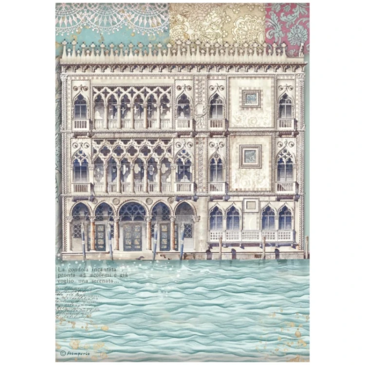 Papier ryżowy do decoupage A4 Venice City of Art - Muzeum palace DFSA41040 Stamperia