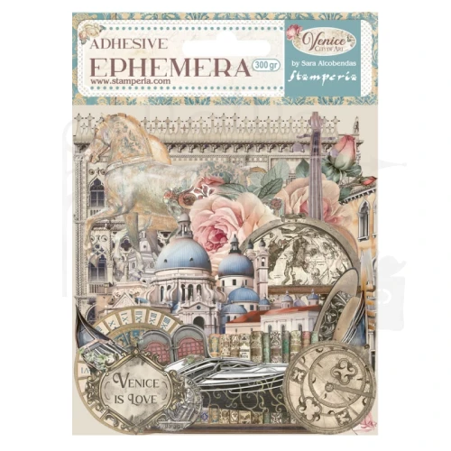 Ozdoby papierowe samoprzylepne Ephemera Venice City of Art - DFLCT65 Stamperia