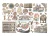Ozdoby papierowe samoprzylepne Ephemera Venice City of Art - DFLCT65 Stamperia