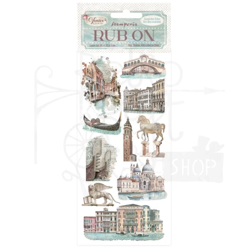 Rub-on transfer 10x21.6cm Venice City of Art - Monumenty DFLRB170 Stamperia