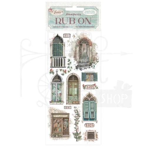 Rub-on transfer 10x21.6cm Venice City of Art - Architektura DFLRB169 Stamperia