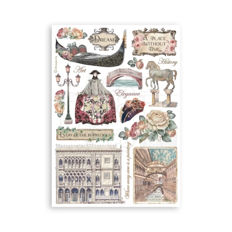 Papier washi A5 Venice City of Art - SBW21 Stamperia
