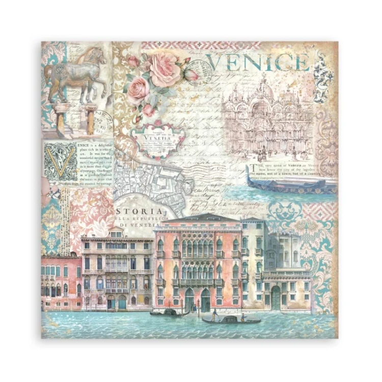 Zestaw papierów jednostronnych do scrapbookingu 20x20 Venice City of Art - SBBSXB14 Stamperia