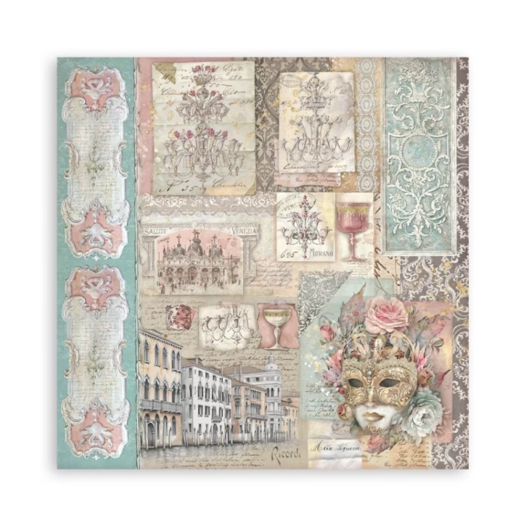 Zestaw papierów jednostronnych do scrapbookingu 20x20 Venice City of Art - SBBSXB14 Stamperia