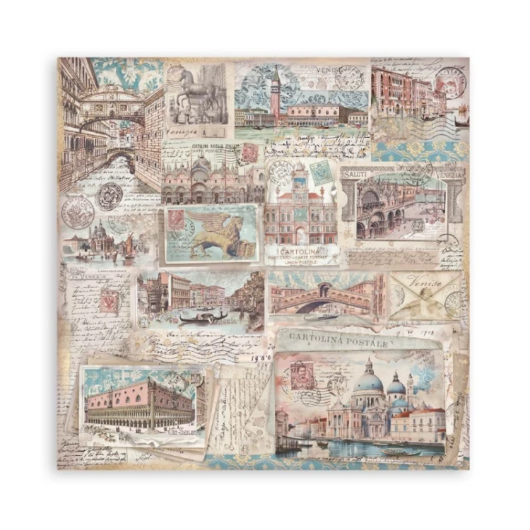 Zestaw papierów jednostronnych do scrapbookingu 20x20 Venice City of Art - SBBSXB14 Stamperia