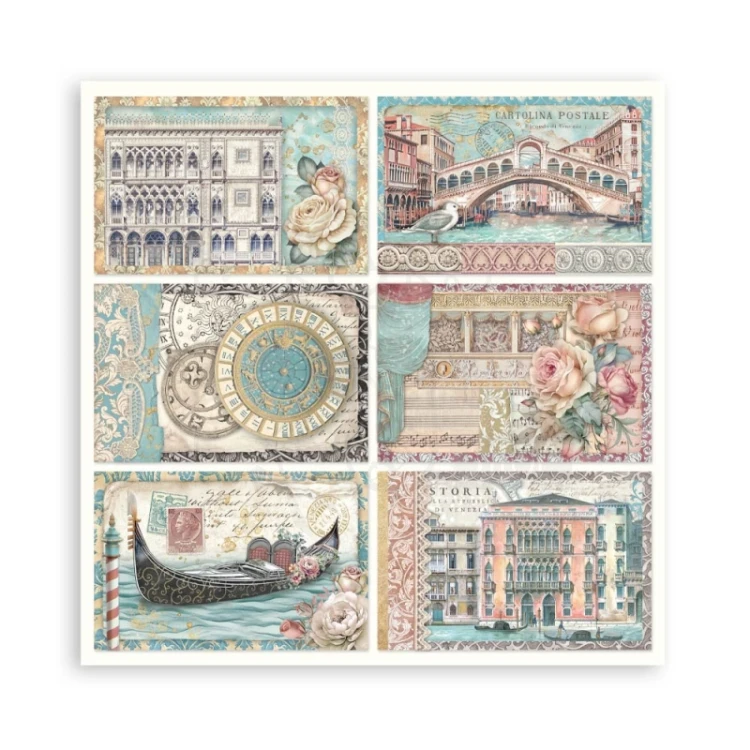 Zestaw papierów jednostronnych do scrapbookingu 20x20 Venice City of Art - SBBSXB14 Stamperia