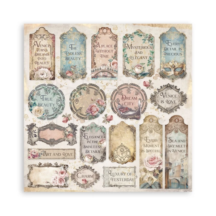 Zestaw papierów jednostronnych do scrapbookingu 20x20 Venice City of Art - SBBSXB14 Stamperia