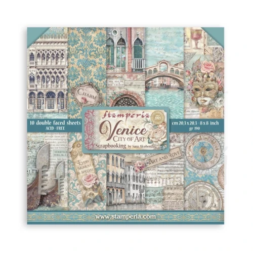 Zestaw papierów do scrapbookingu 20x20 Venice City of Art - SBBS128 Stamperia
