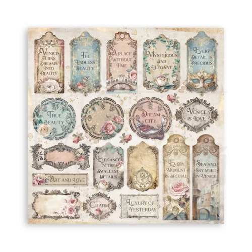 Zestaw papierów do scrapbookingu 20x20 Venice City of Art - SBBS128 Stamperia