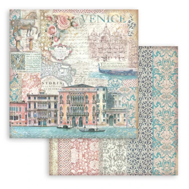 Zestaw papierów do scrapbookingu 20x20 Venice City of Art - SBBS128 Stamperia