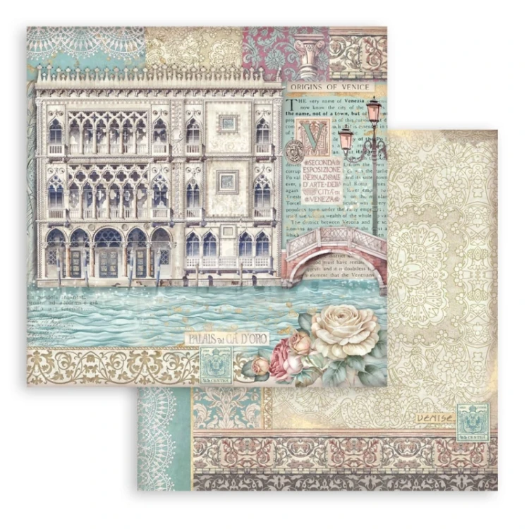 Zestaw papierów do scrapbookingu 20x20 Venice City of Art - SBBS128 Stamperia