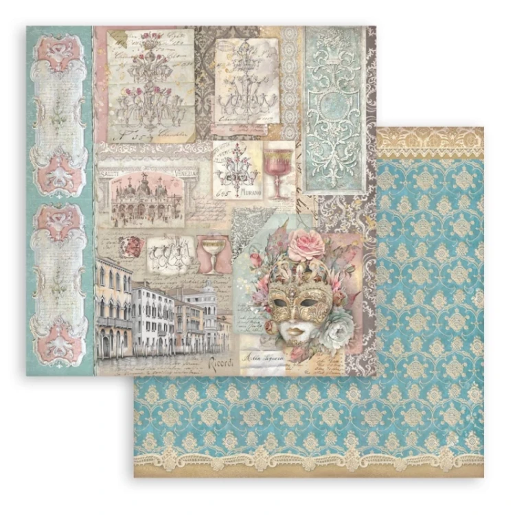 Zestaw papierów do scrapbookingu 20x20 Venice City of Art - SBBS128 Stamperia