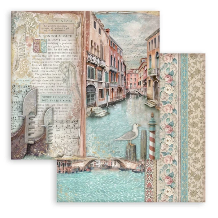 Zestaw papierów do scrapbookingu 20x20 Venice City of Art - SBBS128 Stamperia