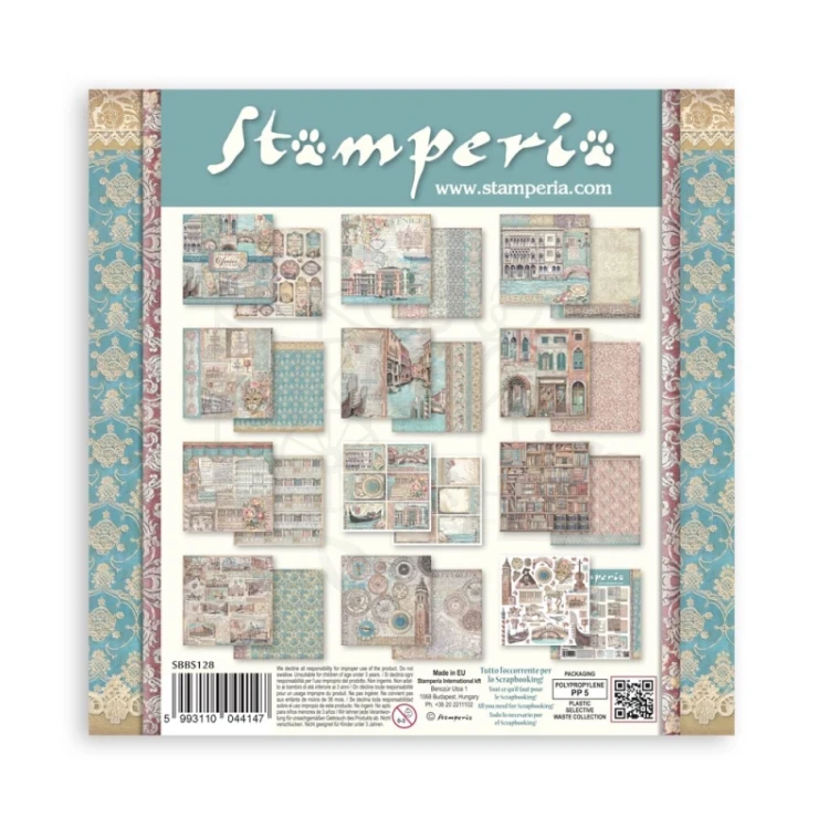 Zestaw papierów do scrapbookingu 20x20 Venice City of Art - SBBS128 Stamperia