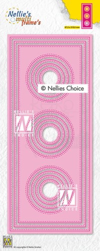 Wykrojnik Prostokąty i koła z przeszyciami MFD139 Nellie's Choice