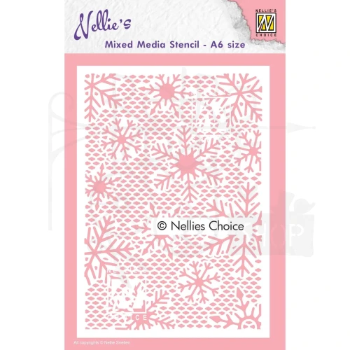 MMSA6-015.webpSzablon maska A6 Small Snowflakes Śnieżynki MMSA6-015 Nellie's Choice
