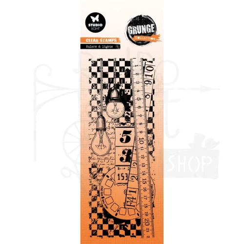 Stempel akrylowy Grunge Collection Rulers &amp; Lights SL-GR-STAMP822 Studio Light
