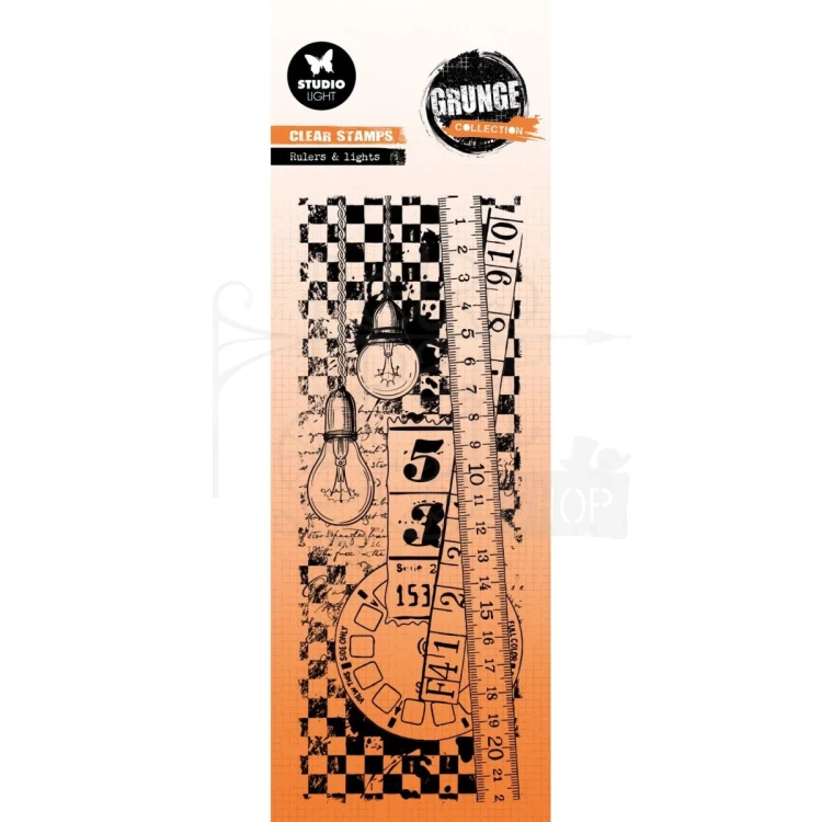 Stempel akrylowy Grunge Collection Rulers &amp; Lights SL-GR-STAMP822 Studio Light