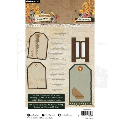 Wykrojnik Sweet Bee Memories Grunge Bits HE-SB-CD959 Studio Light