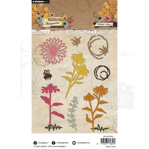 Wykrojnik Sweet Bee Memories Kwiatowe elementy HE-SB-CD960 Studio Light
