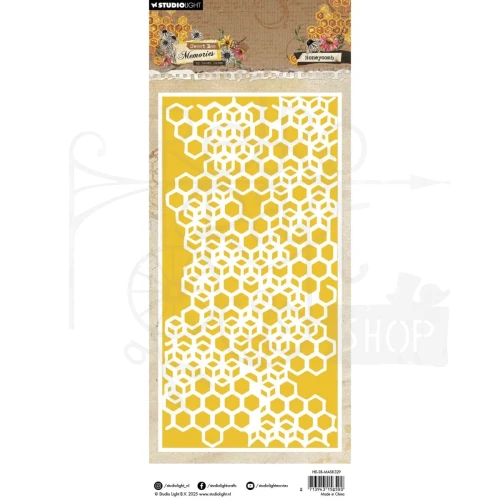 Szablon maska 10.5x21cm Sweet Bee Memories Honeycomb - Plaster miodu HE-SB-MASK329 Studio Light