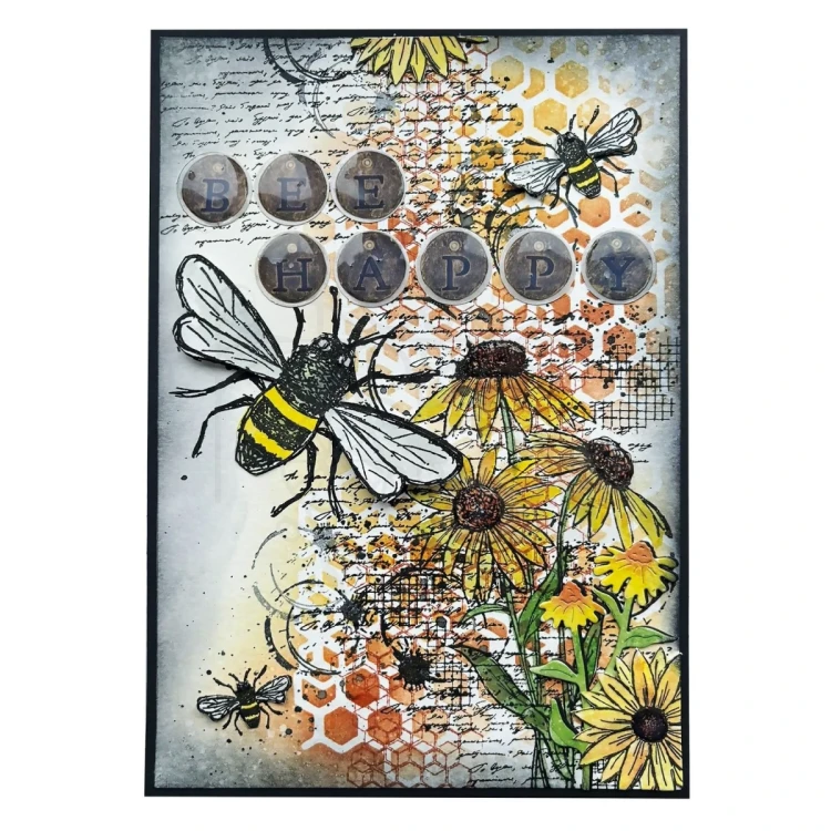 Szablon maska 10.5x21cm Sweet Bee Memories Honeycomb - Plaster miodu HE-SB-MASK329 Studio Light