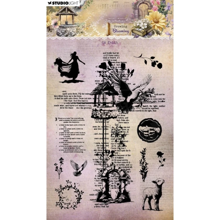 Stempel akrylowy Growing &amp; Blooming In Faith JMA-GB-STAMP835 Studio Light