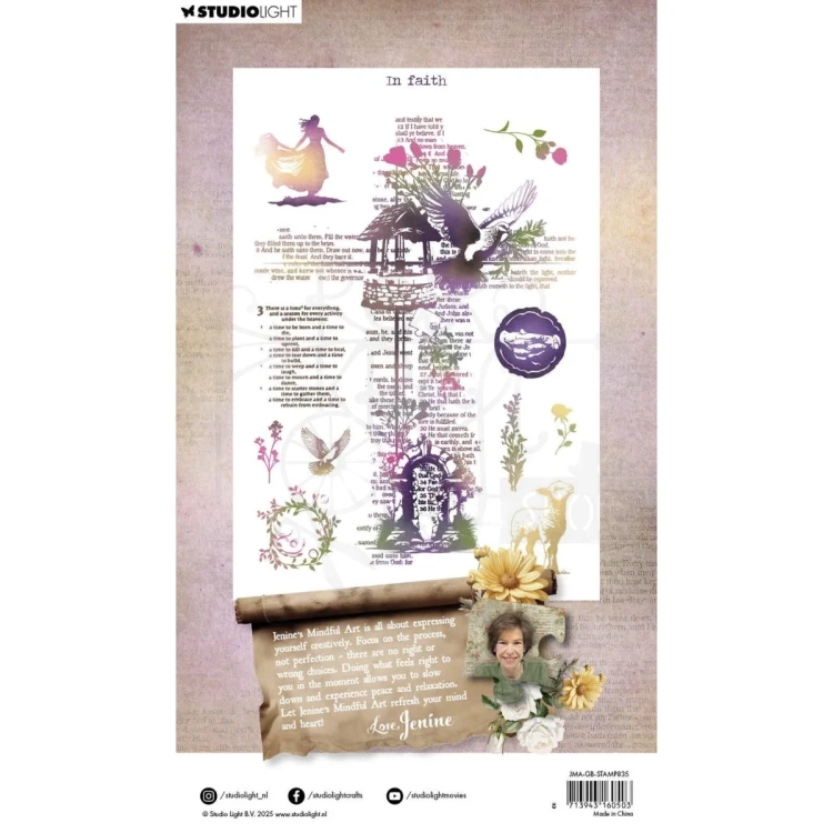 Stempel akrylowy Growing &amp; Blooming In Faith JMA-GB-STAMP835 Studio Light