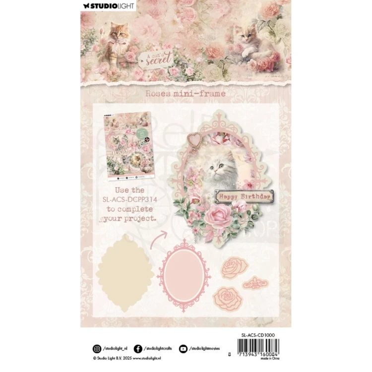 Wykrojnik A Cat's Secret Roses mini - frame SL-ACS-CD1000 Studio Light