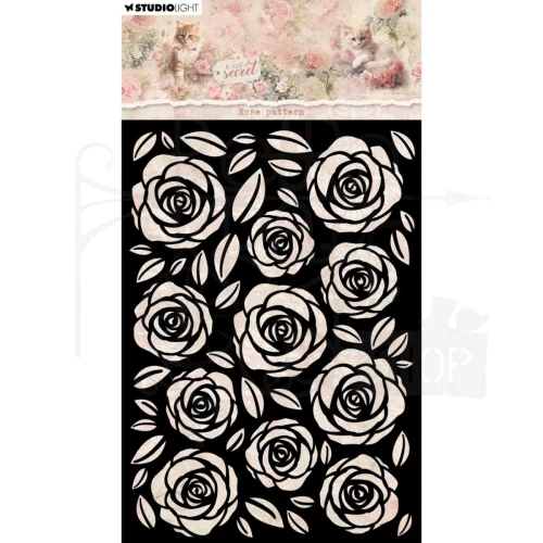 Szablon maska A6 A Cat's Secret Rose patern SL-ACS-MASK338 Studio Light