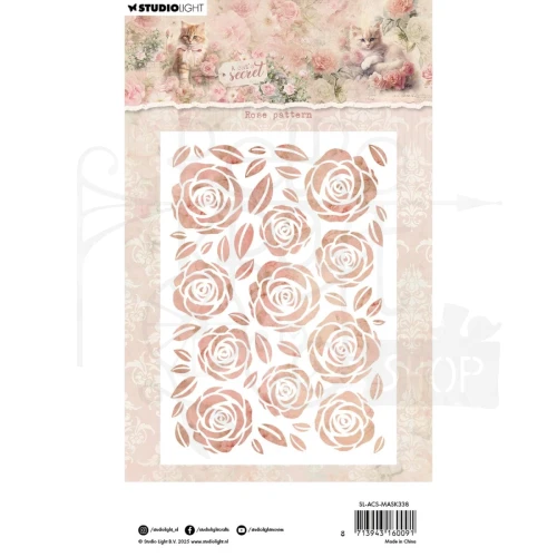 Szablon maska A6 A Cat's Secret Rose patern SL-ACS-MASK338 Studio Light