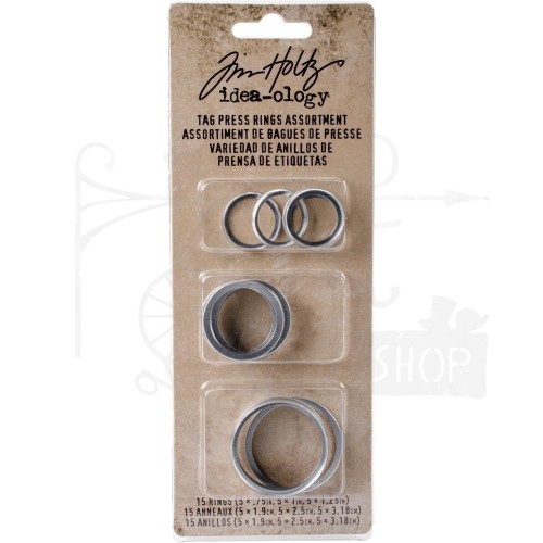Tag Press Rings Różne rozmiary Idea-ology TH93576 Tim Holtz
