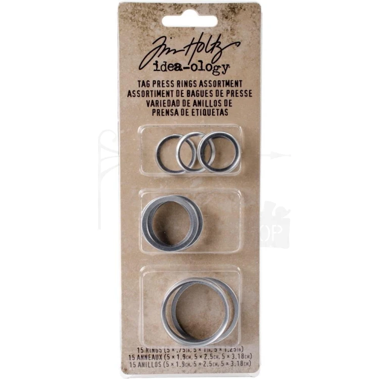 Tag Press Rings Różne rozmiary Idea-ology TH93576 Tim Holtz