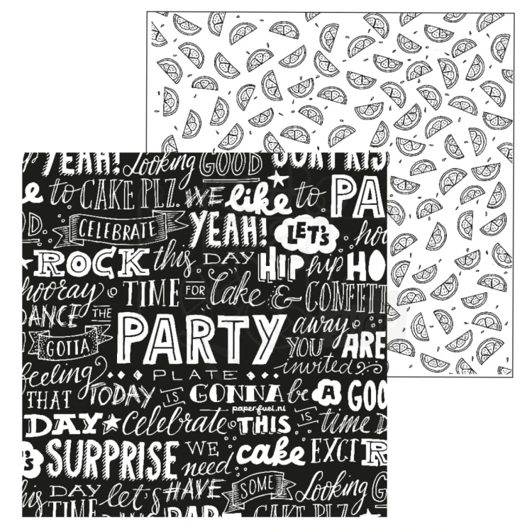Papier do scrapbookingu 30x30 Party PF201008 Paperfuel