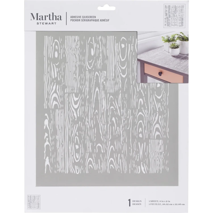 Szablon samoprzylepny Deska słoje drewna 3028-5634 Martha Stewart