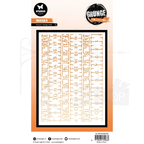 Szablon maska A5 Grunge Collection Ruller Background SL-GR-MASK335 StudioLight