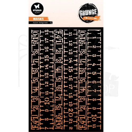 Szablon maska A5 Grunge Collection Ruller Background SL-GR-MASK335 StudioLight