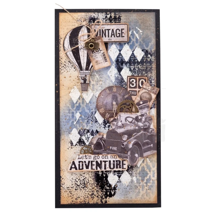 Szablon maska 10.5x21cm Grunge Collection Wallpaper SL-GR-MASK336 StudioLight