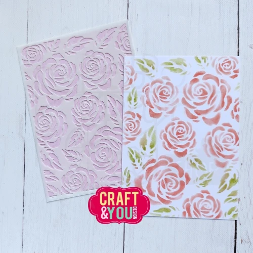 Szablon maska A6 Duże Róże SC010 Craft&amp;You Design